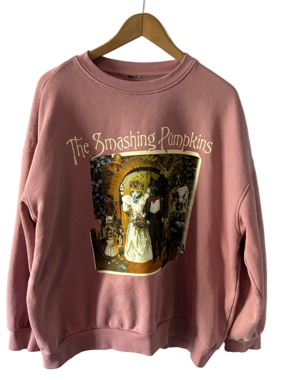 Smashing Pumpkins Wedding Graphic Crewneck Sweatshirt Dusty Rose L/XL Music